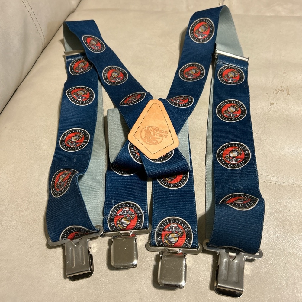 Yankee Candle Blue Suspenders with Logo